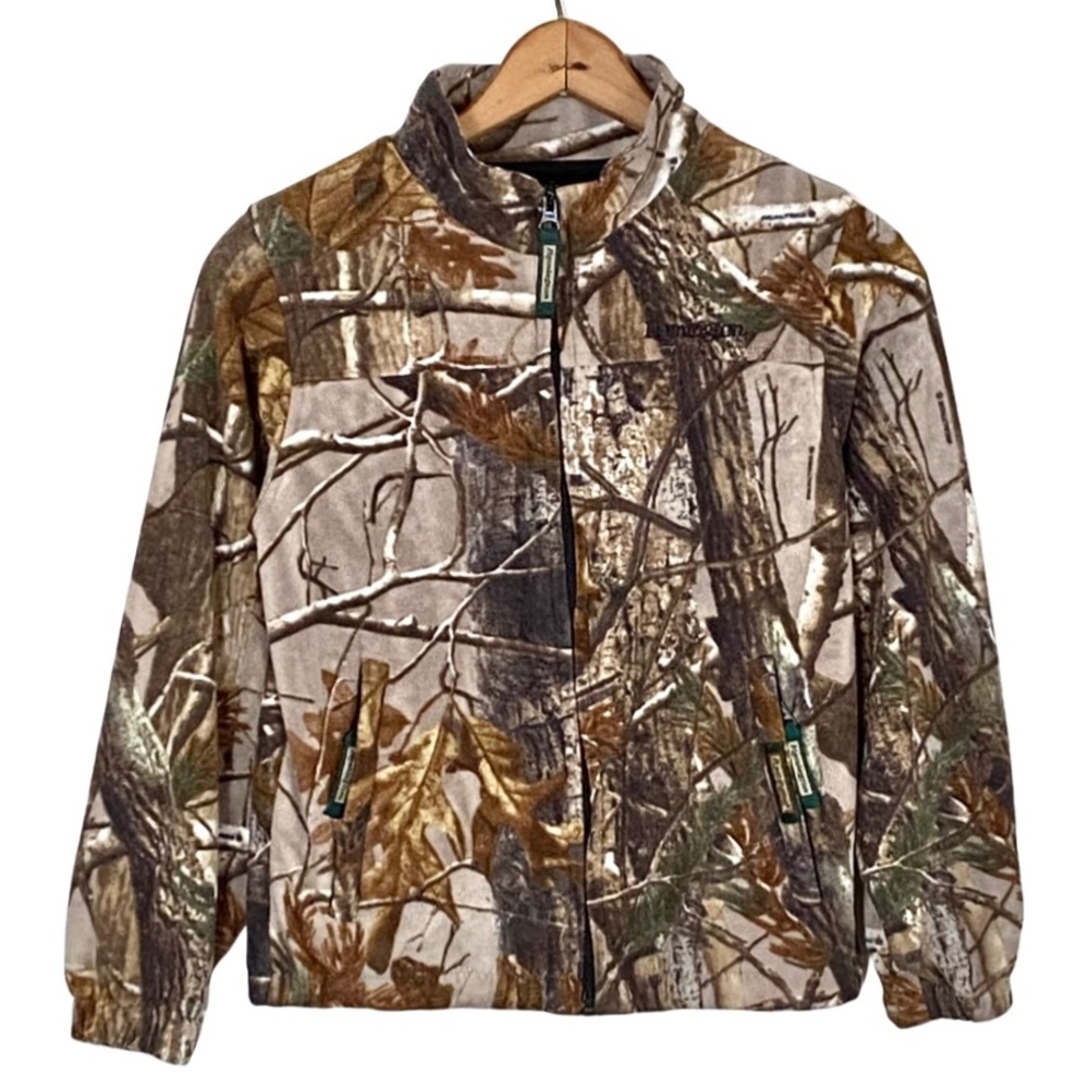 Remington Realtree All Purpose Camouflage Fleece Full Zip Hunting Jacket 8/10